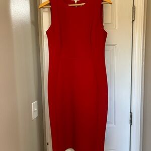 Elegant Red Sleeveless Dress